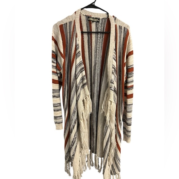 Absolutely Famous Sweaters - Absolutely Famous Multicolor Fringe Cardigan